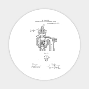 Engineer’s Valve for Fluid Pressure Brakes Vintage Patent Hand Drawing Magnet